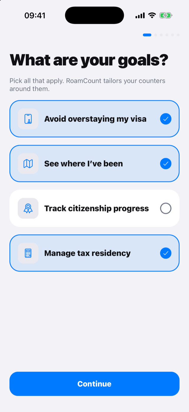 Pick your goals